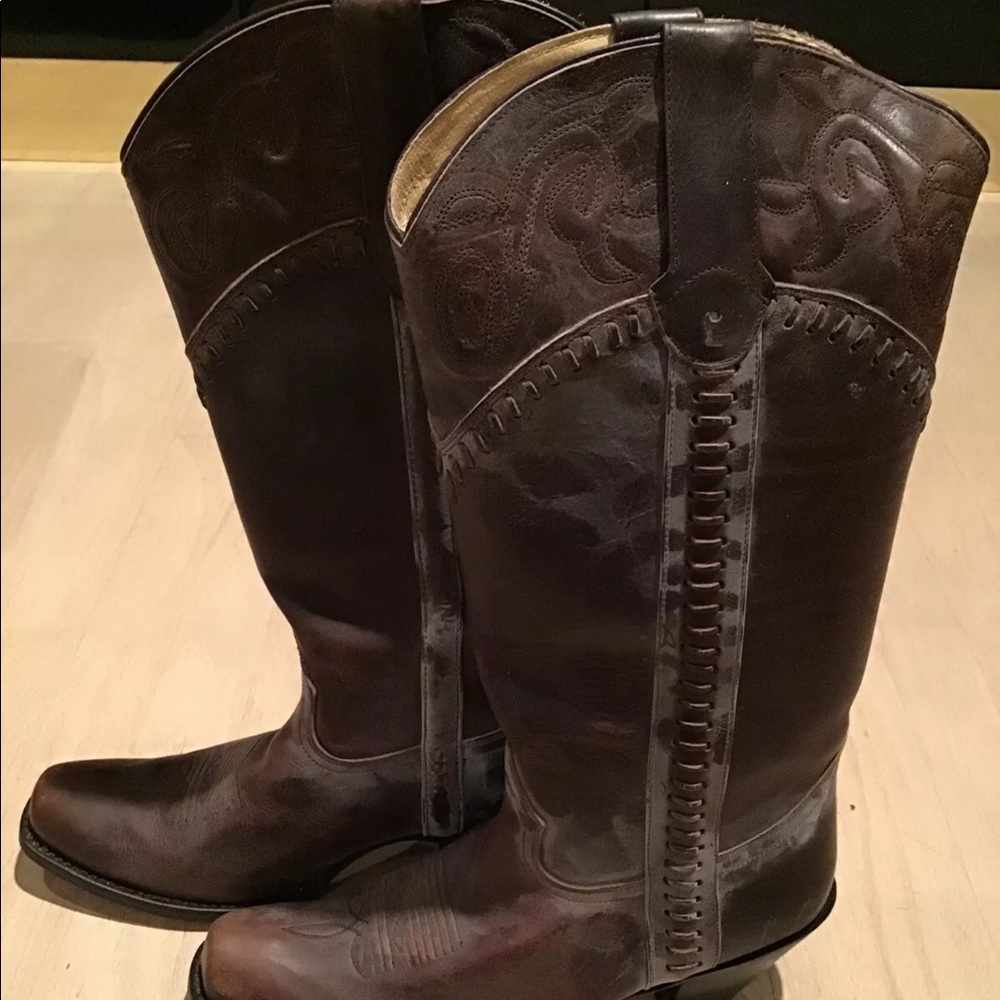 Genuine Leather Sonora Double-H Cowboy Boots